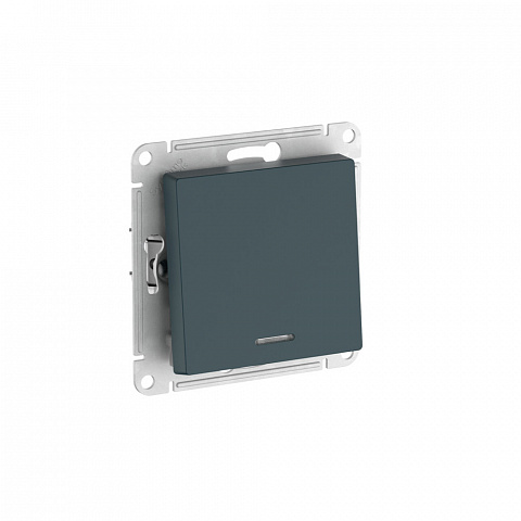 Systeme Electric AtlasDesign Изумруд Выключатель 1-клавишный с подсвет.,сх.1а, 10АХ,мех., быстрозажим. клем.