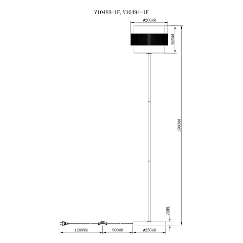 Торшер Moderli V10494-1F