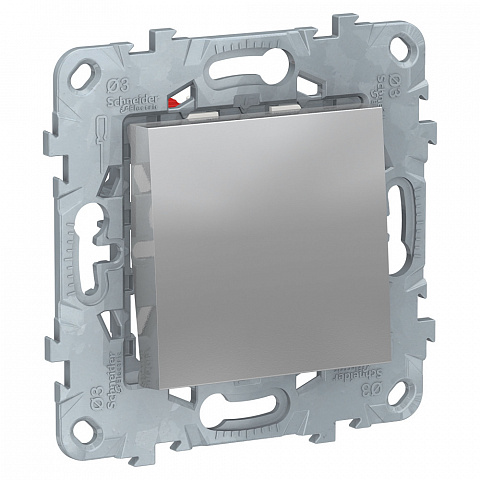 Schneider Electric Unica New Алюминий Переключатель 1-клавишный, перекрестный, сх.7, 10 AX, 250В