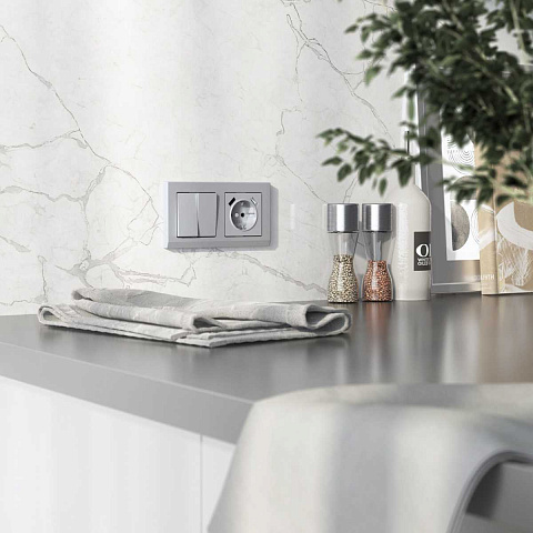 Накладка для розетки USB Werkel серебряный матовый W1179565 4690389195655