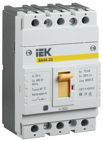 IEK Авт. выкл. ВА44 33 3Р 80А 15кА