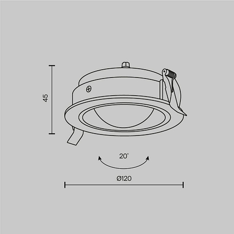 Встраиваемый светодиодный светильник Maytoni Technical Downlight Lens DL105-12W3K-W
