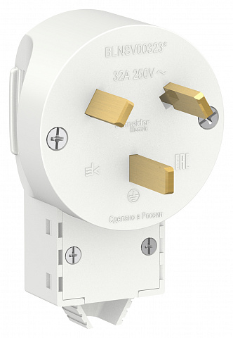 Systeme Electric Blanca внутр Бел Вилка силовая 2Р+N, 32А, 250В