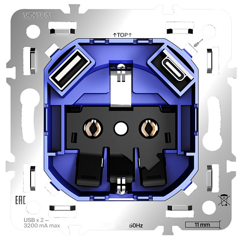 Розетка VOLTUM VLS0405M