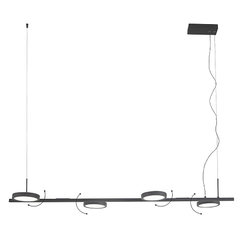 Подвесной светильник Crystal Lux CLT 027C4 L1000 BL