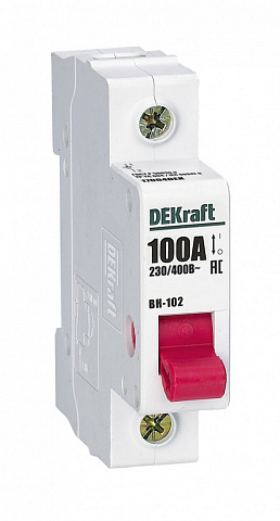 Dekraft Выключатель-разъединитель 1Р 100А ВН-102