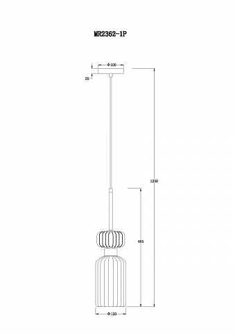 Подвесной светильник MyFar Aubrey MR2362-1P