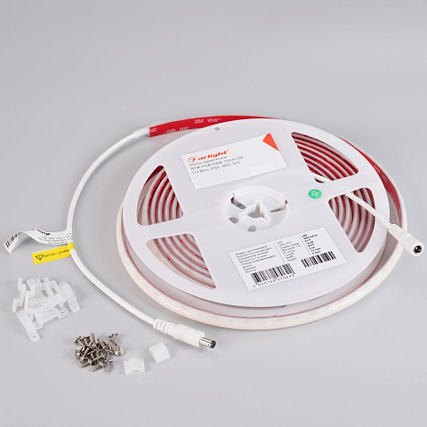 Светодиодная влагозащищенная лента Arlight 4W/m 308Led/m 2835SMD холодный белый 5M RTW-PSW-A308-12mm 24V White6000 045292