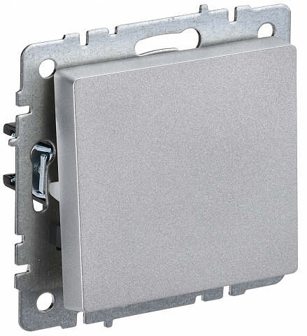 IEK BRITE BASE Алюминий Выключ. 1-кл 10А ВС10-1-0-БрА