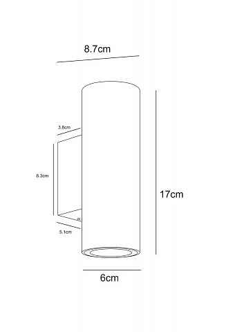 Светильник настенный ARTE Lamp A1807AL-2BK