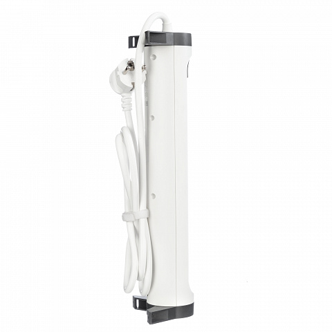 Legrand Revolution Комфорт Бело-черный Удлинитель 3x2К+З с 2xUSB A+C (3А), кабель 1,5м, плоские розетки, УЗИП с индикацией, фиксируемый поворотный бло