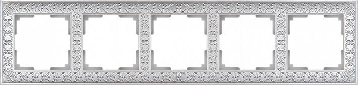 Рамка Werkel Antik на 5 постов жемчужный WL07-Frame-05 4690389063534